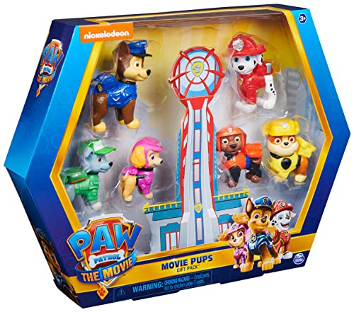 Pat Patrouille Le Film - Multipack DE 6 Figurines - Coffret Exclusif de 6 Figurines Officielles du Film À Collectionner Pat' Patrouille - 6060361 - Jouet Enfant 3 Ans et +