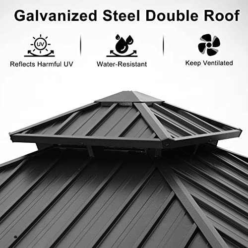Abccanopy DOUBLE HARDTOP GAZEBO 10X10 GRAY-VC Hardtop Gazebo 10X10 thumb #5