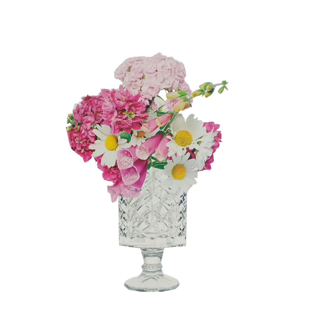 Incrizma Embossed Big Base Vase, Vintage Crystal Clear Flower Vases, Decorative Hydroponic Plant Vase for Wedding, Party, Office, Home, Boho Style Decoration (1, Transprent)-image-8