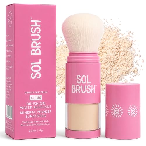 SPF 50 Mineral Sunscreen Powder, Broad Spectrum UVA/UVB Protectio...