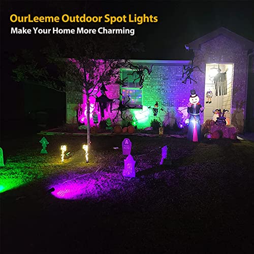 Ourleeme Lawn Flood Light Stake, 2-In-1 Waterproof Outdoor Remote Control Landscape Lighting Spotlight Wall Light For Yard Garden Driveway Pathway Pool #TOP6