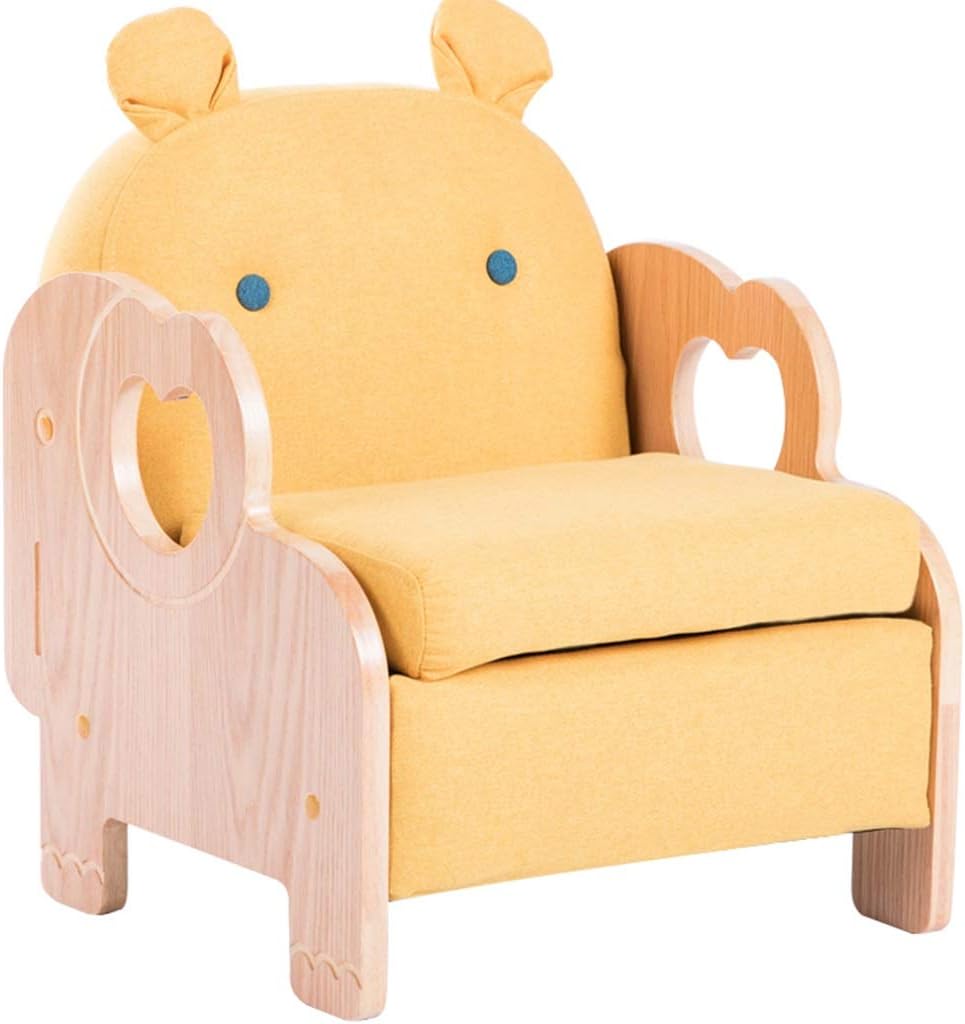 Couch Armchair Animal Cute Cartoon Boys and Girls Single Sofa Chair Study Chair in The Reading Corner of The Bedroom Load-Bearing 75kg (Color : Blue B Size: 504250cm) (Yellow a 50 * 42 * 50cm)