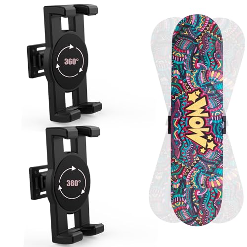 Support Mural pour Planche de Skate HHUXIUE, Support Mural pour Skateboard pivotant à 360°, Crochet d'affichage Flottant, adapté à Tous Les skateurs. (2...