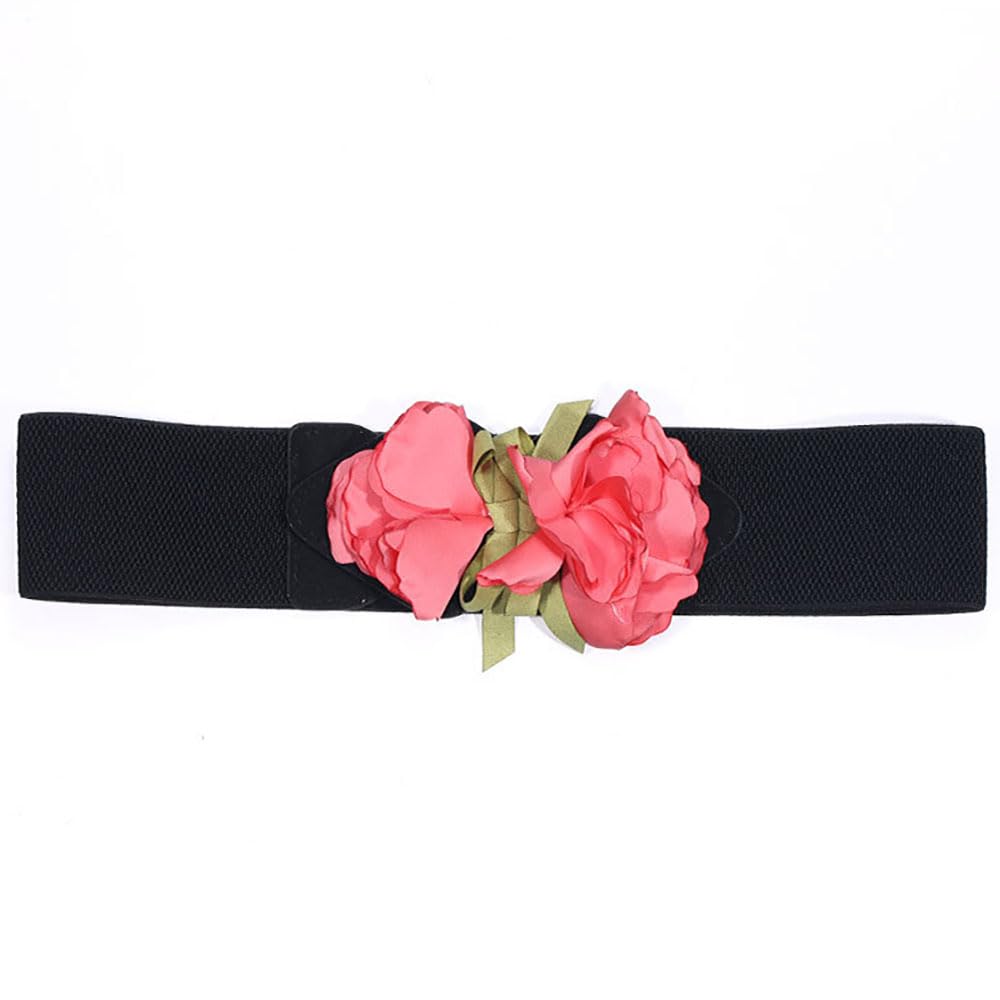 YOU M Womens Wide Elastic Corset Stretch Waist Belts Sweet-Flower for Elegant Wedding Dress