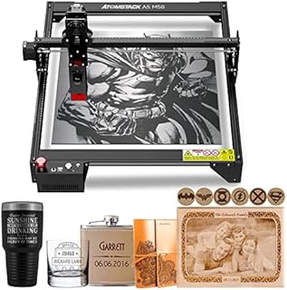 Atomstack A5 M50 Laser Cutter and Engraver Machine by UESUIKA, Diode 40w Laser Engraving Machine, 5-5.5W Optical Power, Quadruple Lens Compression Fixed Focus, Easy Assembly