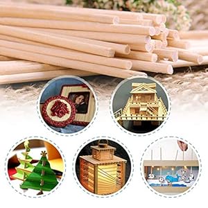 Zerodis 10 stücke 30 cm Lange DIY Holz Handwerk Stöcke Kleine Holzbau Stöcke Bambusstäbe zum Basteln, Bastelstäbe Runder…
