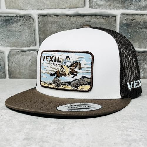 Image of Vexil American Rancher Adjustable Snapback Western Lifestyle Rodeo Southwest Inspired Meshback Hat