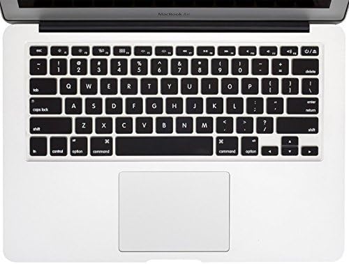 Funut Silicone MacBook Keyboard Cover for MacBook Air 13 Inch (A1466 / A1369, Release 2010-2017) & MacBook Pro 13/15 Inch(with or w/Out Retina Display, 2015 or Older Version) Black