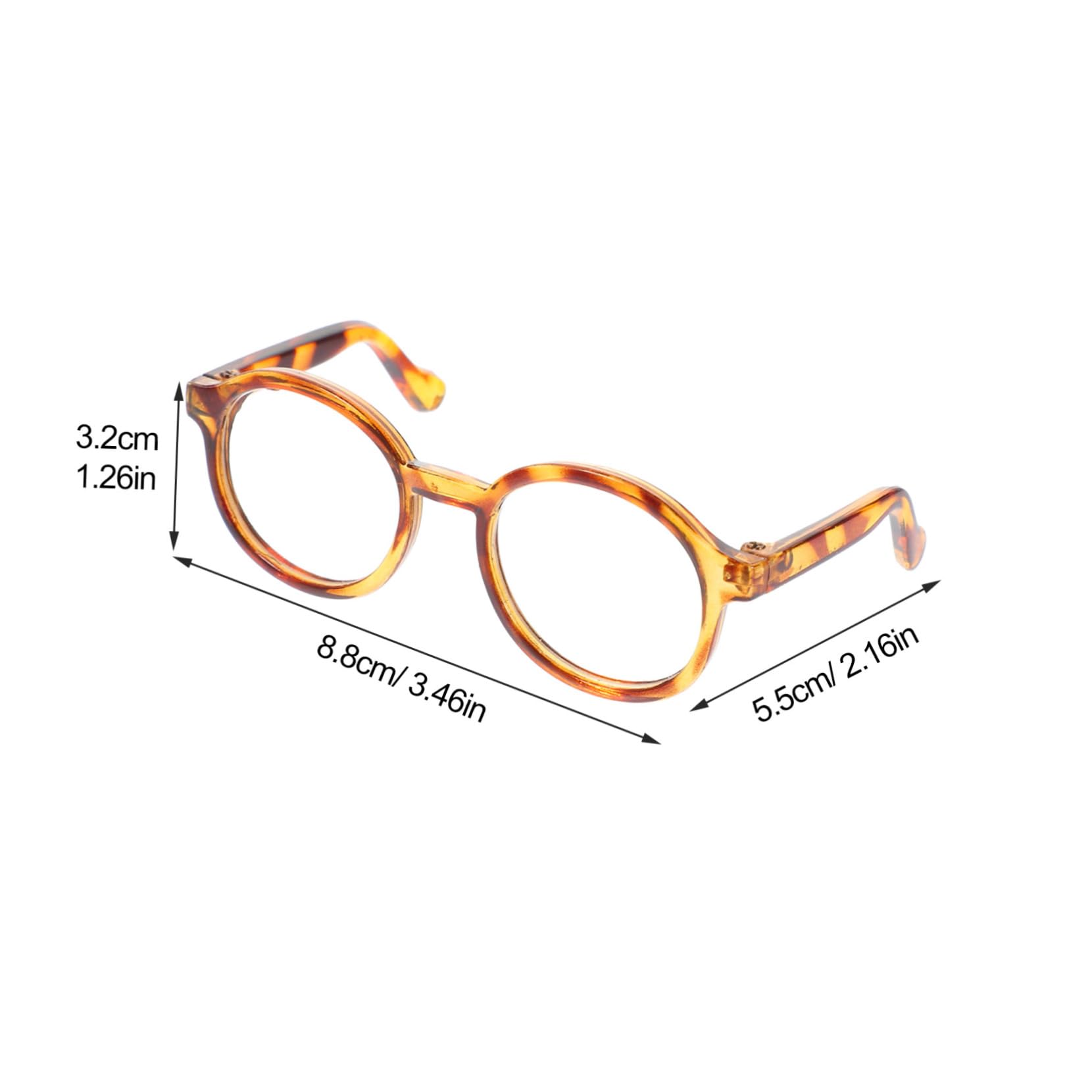 Happyyami 4Pcs Funny Cats Glasses Transparent Pet Sunglasses for Dogs and Cats Adorable Cosplay Prop for Pets Stylish Design Leopard Print