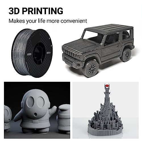 Filamento ABS Kingroon de 1.75 mm en Gris - Alta Resistencia y Durabilidad para Impresoras 3D. - Fernando Cortés