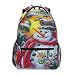 Schulrucksack ADMustwin Schneeflocken Weihnachten Schneemann Jingle Bells Reise Schulter Büchertasche Leicht Wasserdicht College Laptop Rucksack Elementar Groß für Mädchen Junge Frau Mann Teenager