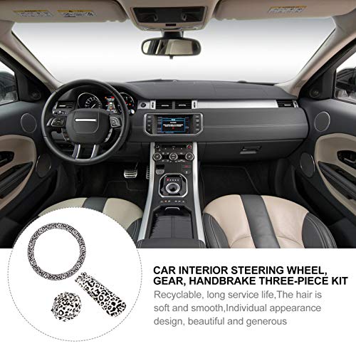 Wakauto 3 PeÃ§as Volante Tampa Quente Volante AutomÃ³vel TravÃ£o de MÃ£o MudanÃ§a de Marcha Macia Ca