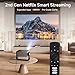 [2000 ANSI/Auto Focus & Keystone/Built-in APP] 4K Outdoor Projector with Wifi and Bluetooth, Smart Portable Projector with Built in Apps YouTube/PrimeVideo & Dolby, Home Theater Projector with HDR10+