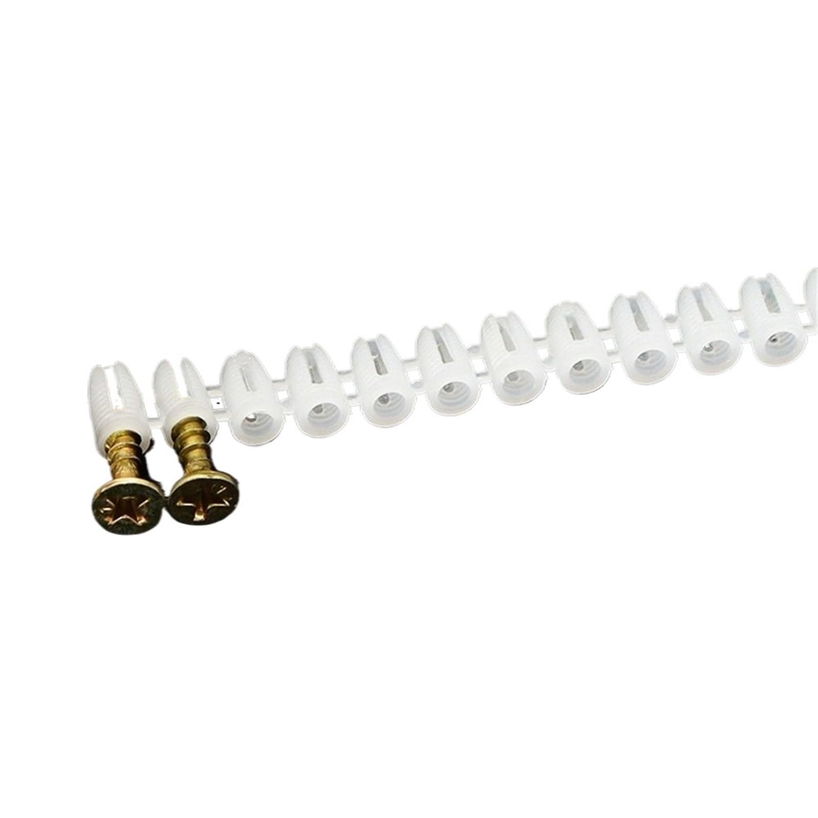Hinge Expansion Plug 100pcs Plastic Wall Plug Anchor M4 Cabinet Door Expansion Bolt for Furniture Repair(Size1)