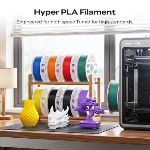 Image of Creality PLA Filament with Reusable Spool 1KG, 1.75mm PLA 3D Printing Filament 2.2lbs High Dimensional Accuracy, Easy Installation Detachable Spool, Fits for Most 3D Printers, Light Blue Green