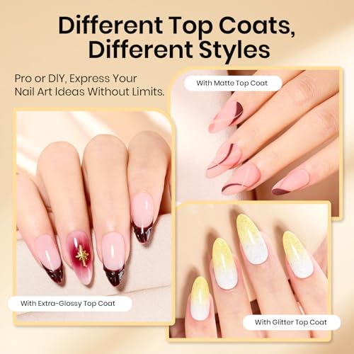 Image of Beetles 6 Pcs 15ml Glossy & Matte Gel Top and Base Coat Set with Protein Nail Prep Dehydrator and Primer Acid-Free & Hema-Free Dehydrate Bond Primer t for Acrylic & Gel Nail Polish Gifts