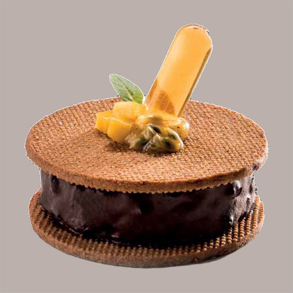 Lucgel Srl - Bandeja de disco duro para tartas (10 kg), color dorado y negro, borde liso Dm36 cm