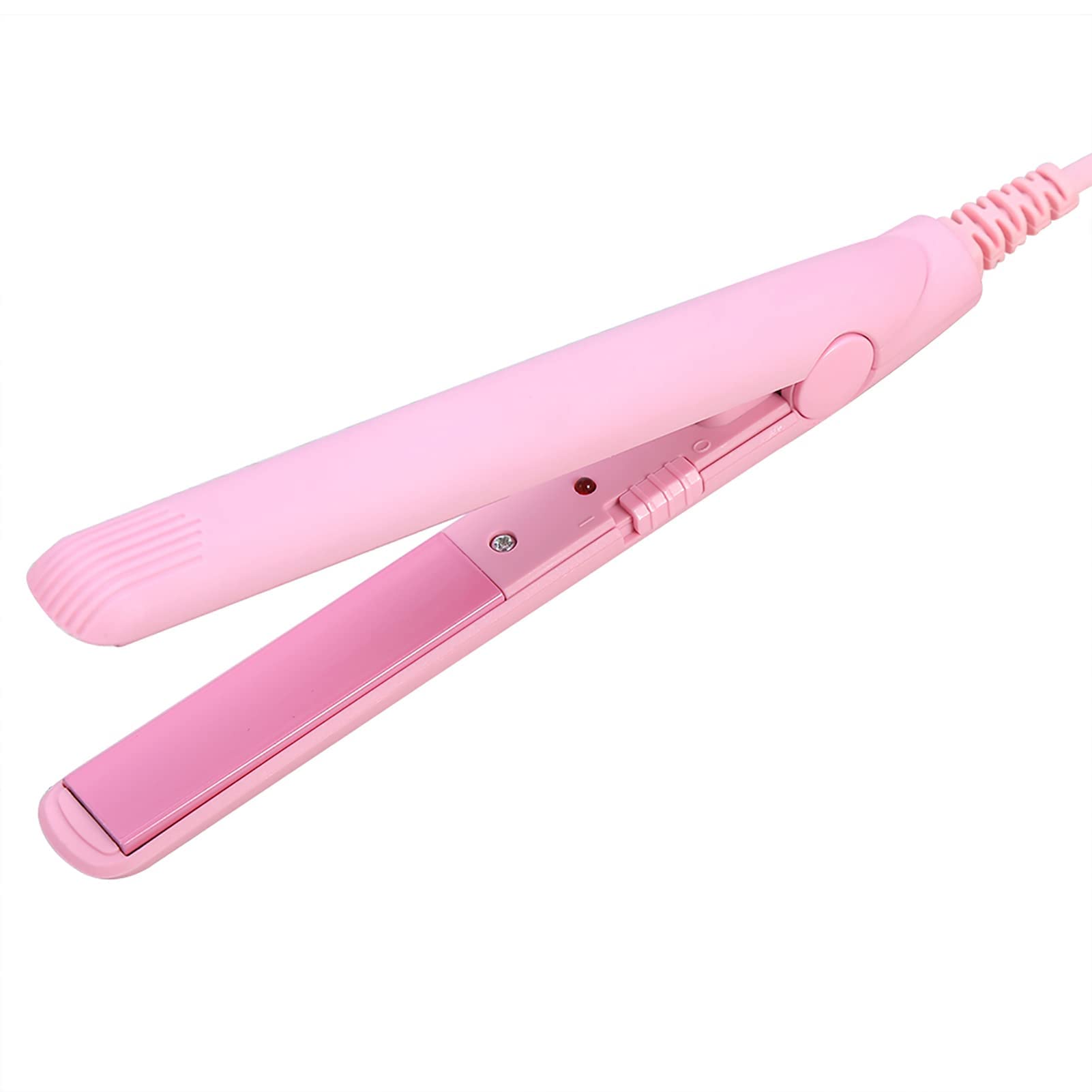Small Curling Iron for Short Hair,Mini Hair Straightener, 2 in 1 Tourmaline Ceramic Smart Constant Temperature Mini Hair Straightener Hairstyling Iron Heating Curler for Short Hair