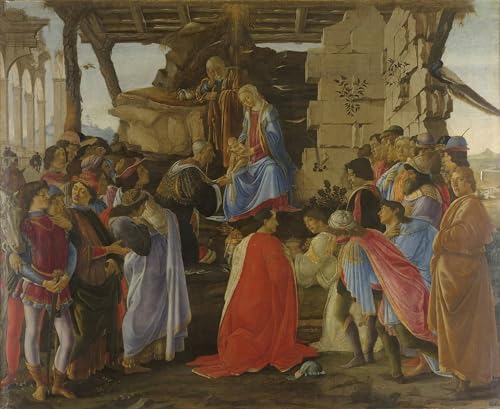 Tableau Botticelli L'Adoration des Mages affiche sur toile 60x90cm pour salon