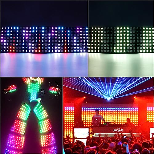 Image of WS2812B RGB LED Digital Flexible Individually Addressable Panel Light WS2812 8X8 16X16 8X32 LED Module Matrix Screen DC5V (2Pack 8X32 256Pixels)