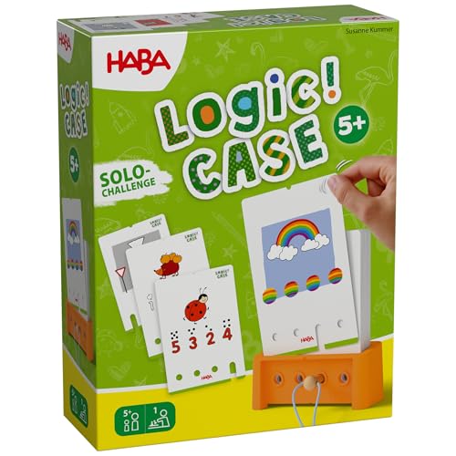 HABA Logic! CASE Starter Set 5+: Logik- & Knobelspiel für Kinder ab 5 Jahren Rätselspiel für 1 Spieler Reisespiel für unterwegs 2013042001