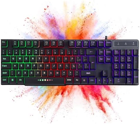 Teclado Gamer RGB Iluminado LED – Sensação Semi-Mecânica, Teclas ...
