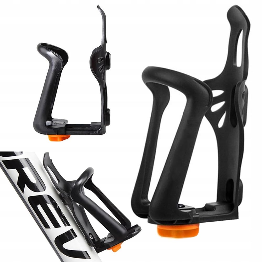 Genérico Adjustable Bottle Cage for Bike - Up to 1.5 Litres, Black/White
