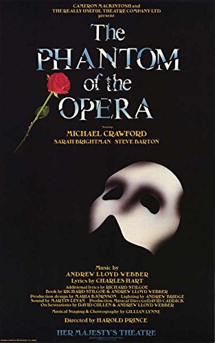 Phantom of The Opera, The (Broadway) Poster (11" x 17")