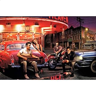 DHAEY 5D Diamantstickerei Rundesisch & rund Diamant setzt dekorative Marilyn Monroe und Elvis Presley 5D Diamant Malerei Berg,40 * 50CM - Les Beatles, Paul McCartney, John Lennon, RIngo Starr, George Harrison