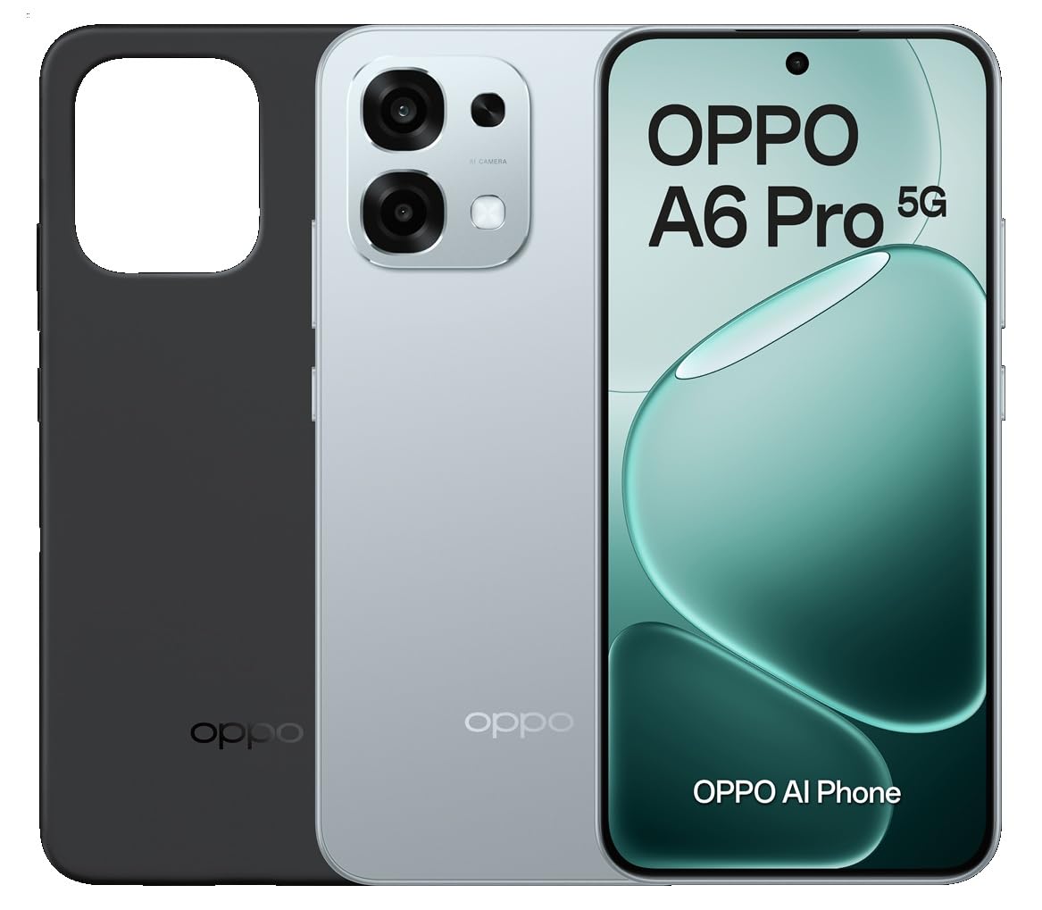 OPPO A6 Pro 5G - Smartphone sbloccato con IA, 8 GB RAM + 256 GB, batteria 6500 mAh, ricarica rapida 80 W, schermo AMOLED 120 Hz, IP69, fotocamera 50 MP AI, Dual SIM, versione spagnola, titanio