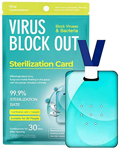 Disinfection and Sterilization Card Carry Child Protection Card Air Bacteriostatic Card Neck Strap Blocker 30-Day Validity