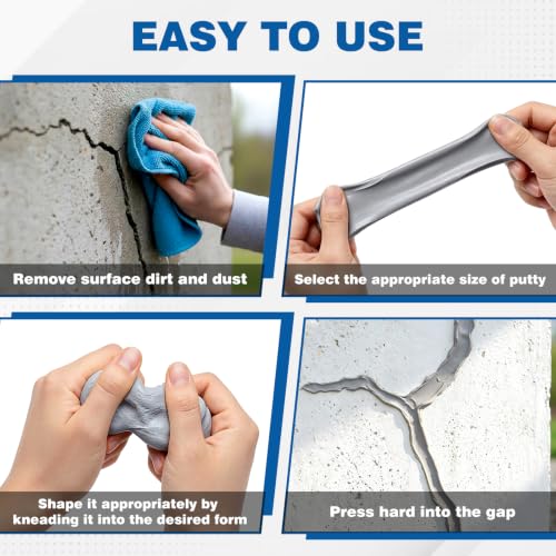Image of U0U Gery Moldable Silicone Putty,5mm Waterproof Multi Purpose Butyl Seal Putty Tape,Plumbers Duct Seal Putty for Sink Drain Gap Wall Repair