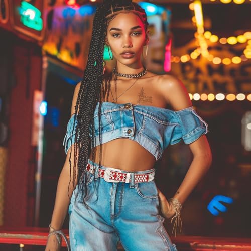 Bling Western Belts For Woman,Sparkly Rhinestone Bb Belt for Men Women Cowboys and Cowgirls3