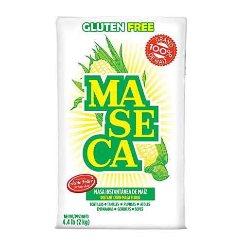 White Maseca Corn Flour Gluten Free 2 Kg 4.4 lb Mexican cooking (New Version)