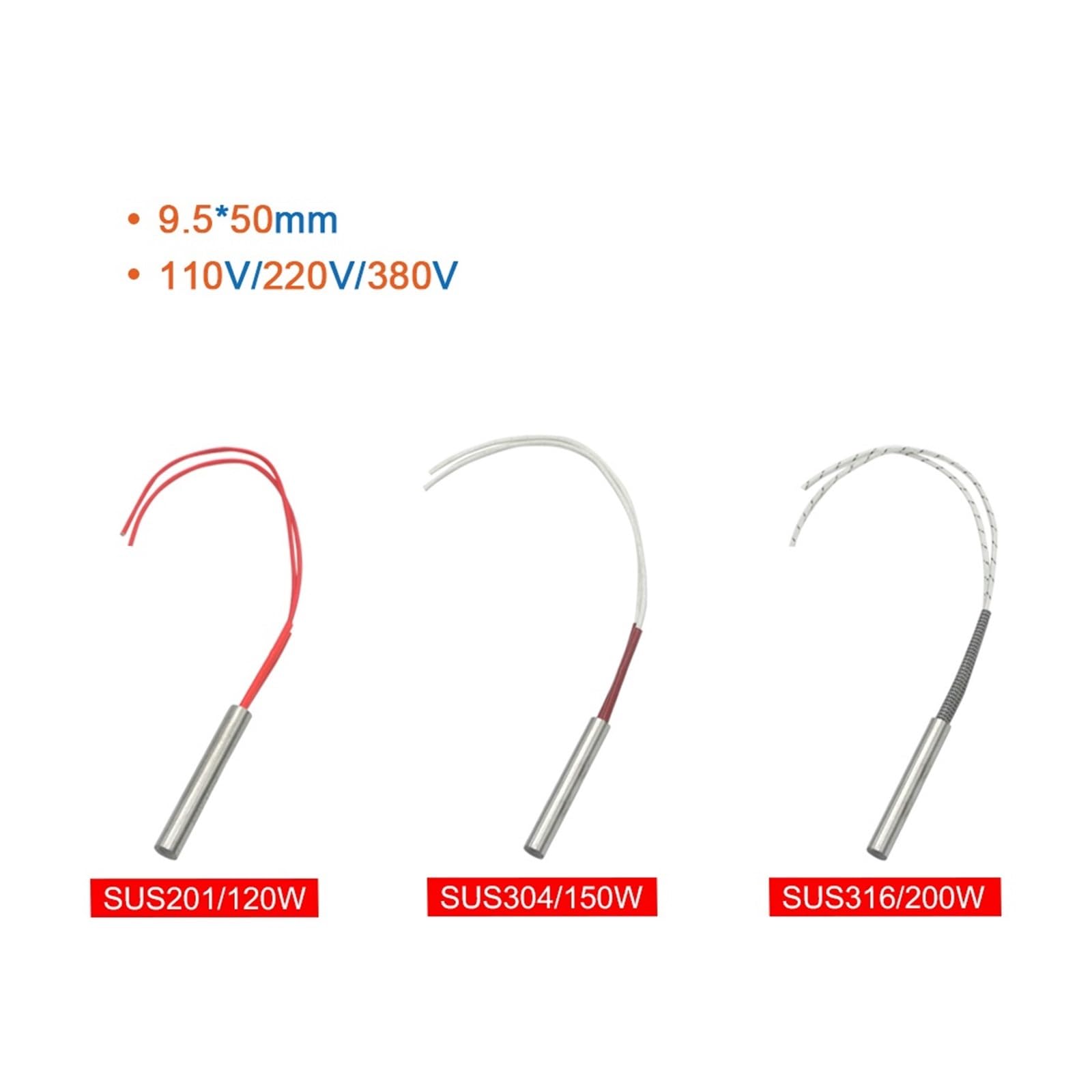 2 Tubi Di Riscaldamento A Cartuccia - 10mm Diametro, 200W, Per 110V/220V/380V - Ideali Per Industria E Fai Da Te - Foto 9