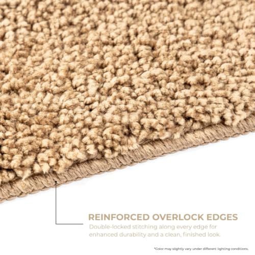 Image of Doormat for Home Entrance, Door Mat for Living Room, Bedroom & Office, Anti Slip Floor Mat,Easy Clean Decorative Mat for Indoor Outdoor Use Microfiber Bath Mat, 60x40 cm, Beige