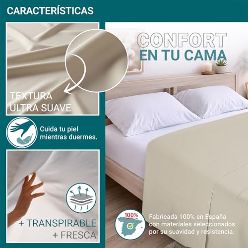 Drap de dessus 100% coton haut de gamme pour lit de 135 cm - 5