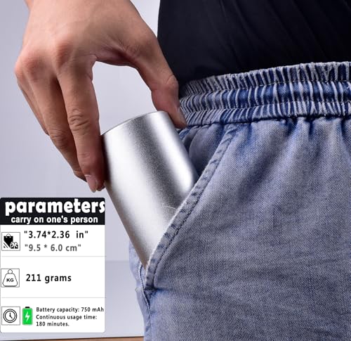 Máquina de humo portátil con control remoto - Diseño compacto con múltiples variantes, ideal para eventos, fotografía y teatro (blanco plateado) miniatura 4