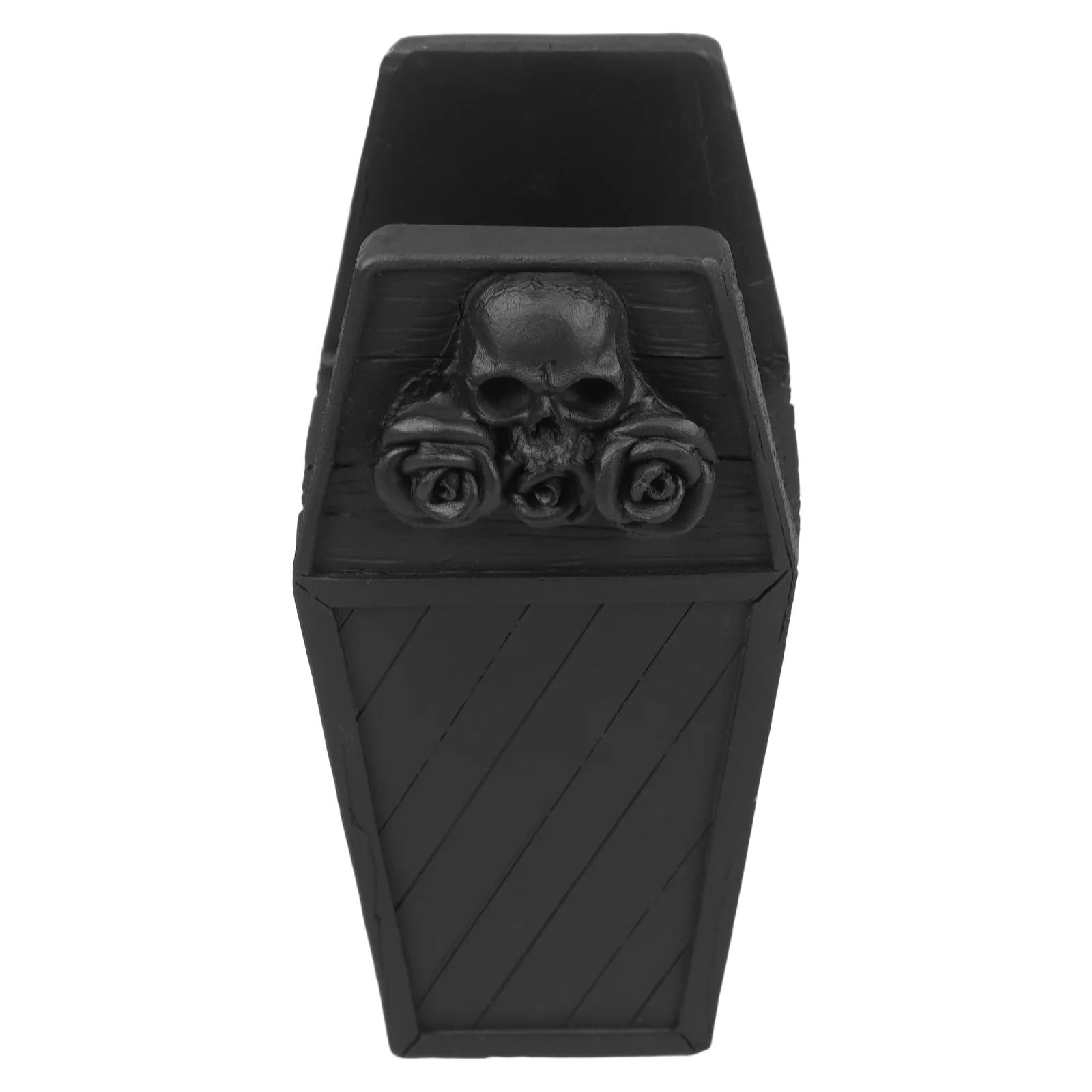 WEQYFDC Fountain Pen Holder Pen Holder Skull Coffin Makeup Brush Desk Caddy Cup Container Fountain Desktop Organizer
