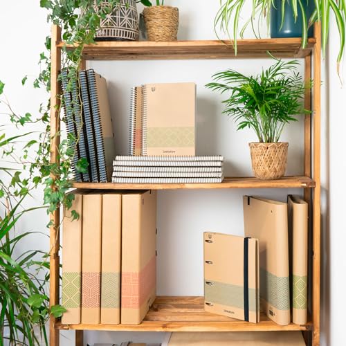 Unipapel | Ökologische Hüllenmappe | Spiralbindung | 40 transparente Hüllen | 100% recycelte Karton- und Krafthüllen | Uninature Concept Rosa | Maxibans | FSC zertifiziert