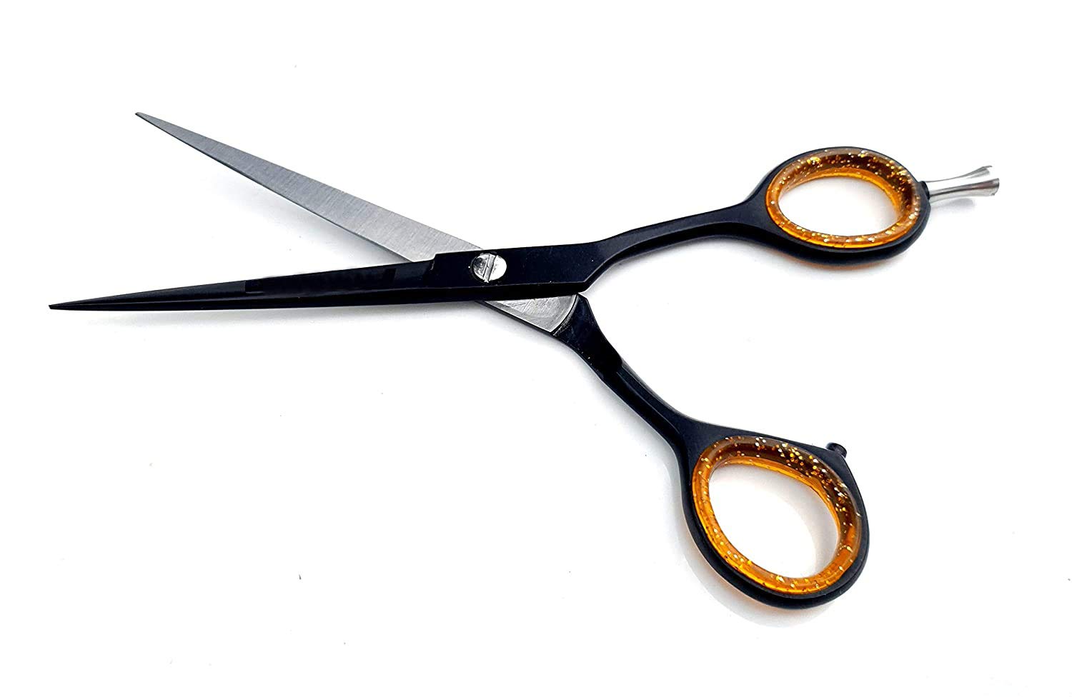black professional s-139 scissor professional hair cutting shears,hair scissors barber hairdressing shears edge razor sharp blades haircut scissors with finger rest. (length 6 inch)