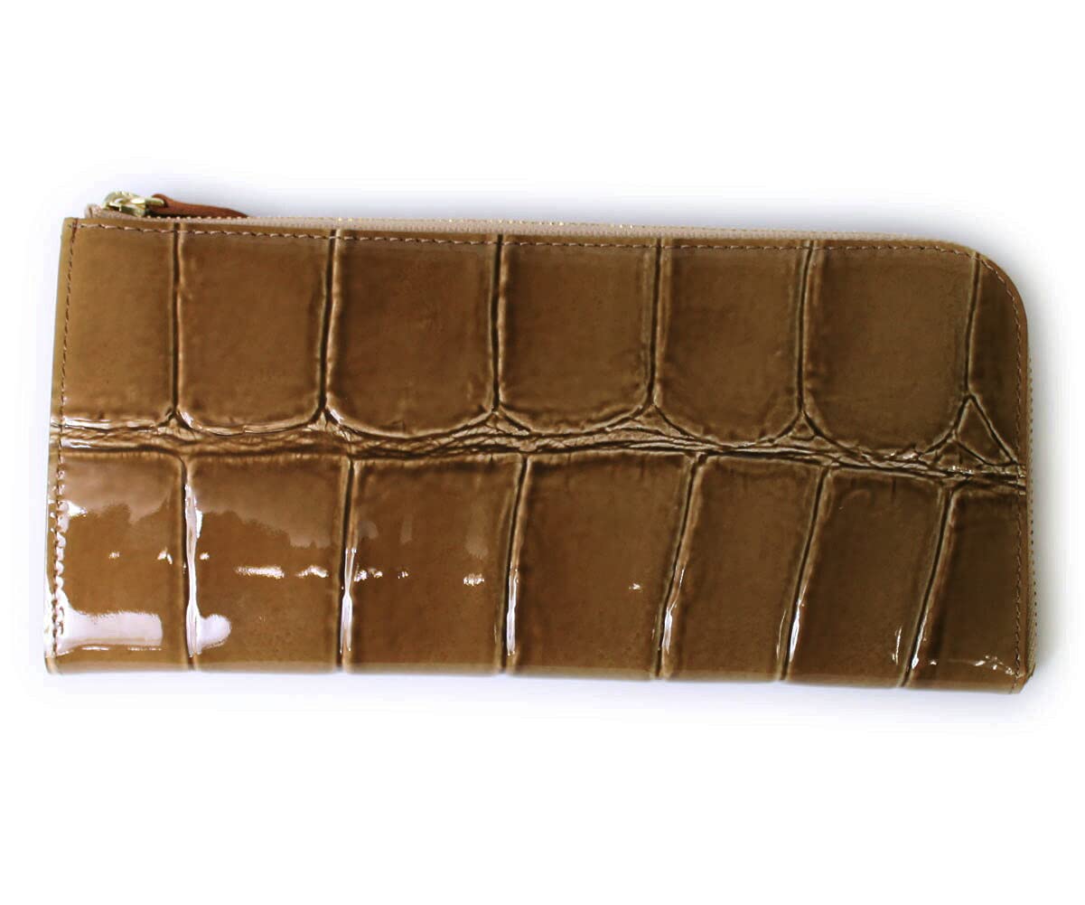 Amazon | 日本製 Arukan アルカン 本革 クロコダイル型押し レザー L字