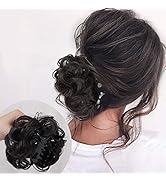 Dee Thens Claw Clip in Hair Bun Messy Curly Clip in Claw Hair Hairpieces Wave Natural Ponytail Sy...