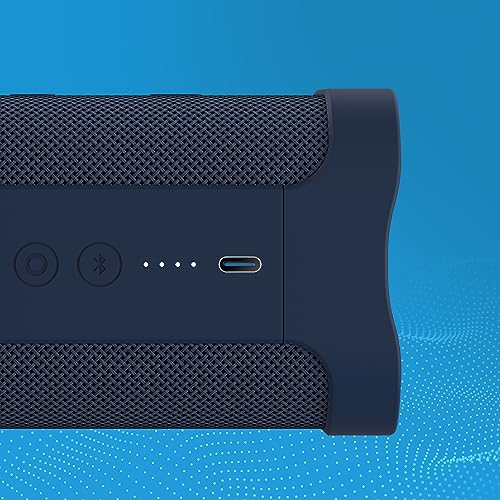Image of Skullcandy Terrain XL Wireless Bluetooth Speaker - IPX7 Waterproof Portable Speaker, 18 Hour Battery, Nylon Wrist Wrap, True Wireless Stereo (Navy)