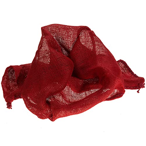 DéVa Sac de protection en toile de jute rouge 60 cm x 80 cm 250 g – Décoration en toile de jute – Protection hivernale