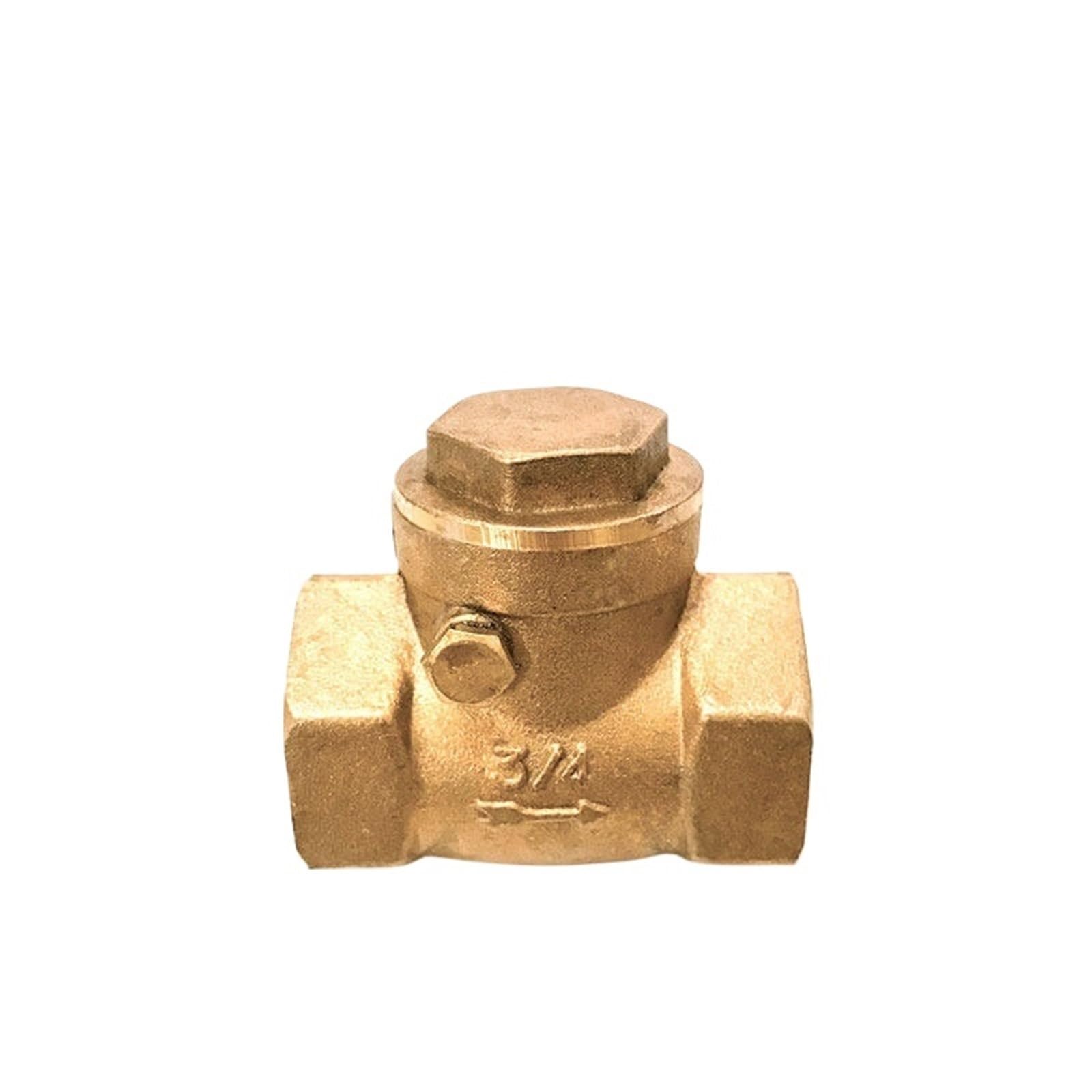 Mosiężny poziomy zawór zwrotny z gwintem wewnętrznym 1/2", 3/4", 1", 2", 3" i 4", aby zapobiec cofaniu się wody. (1-1/2")