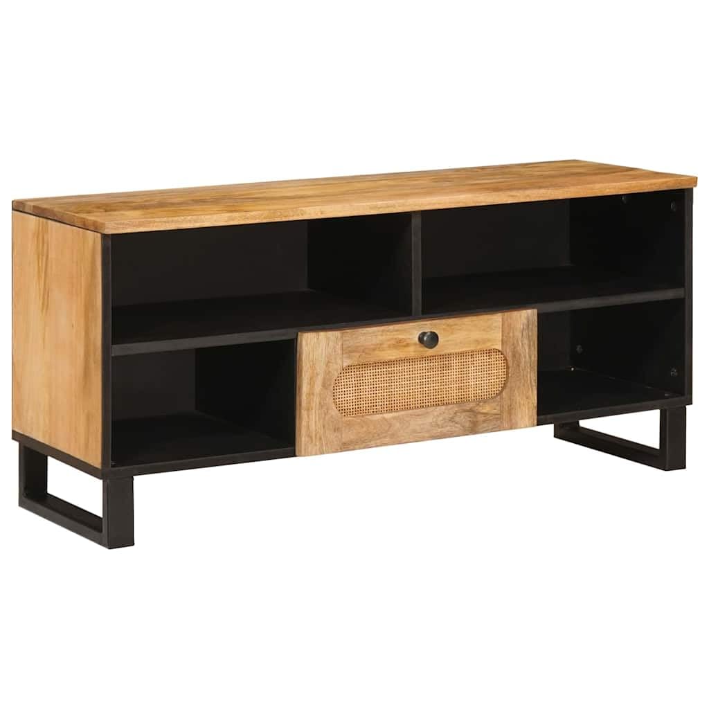 Buffet bas de salon moderne pour ranger console de jeux et câbles