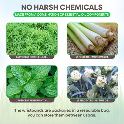 Mosquito Repellent Bracelet Pack of 10 | Deet-Free Insect Bands & Citronella Wristbands for Adults & Kids | Anti Mosquito, Bug Repellent, 250 Hours Protection - Image 4