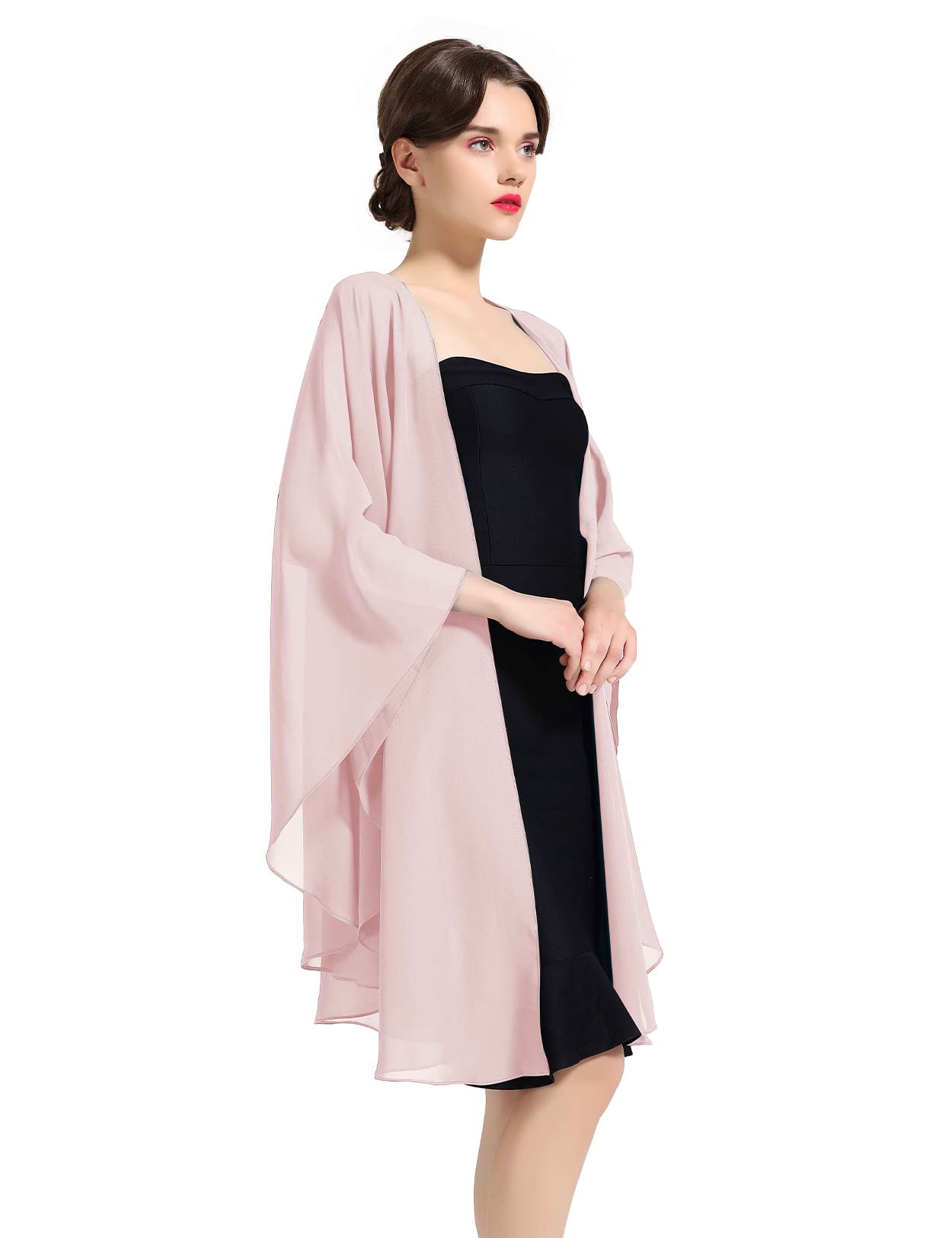 BEAUTELICATE Chal Mujer Fiesta Capa Poncho Gasa Estola para Boda Elegante Suave Ligero Mantón Verano Primavera