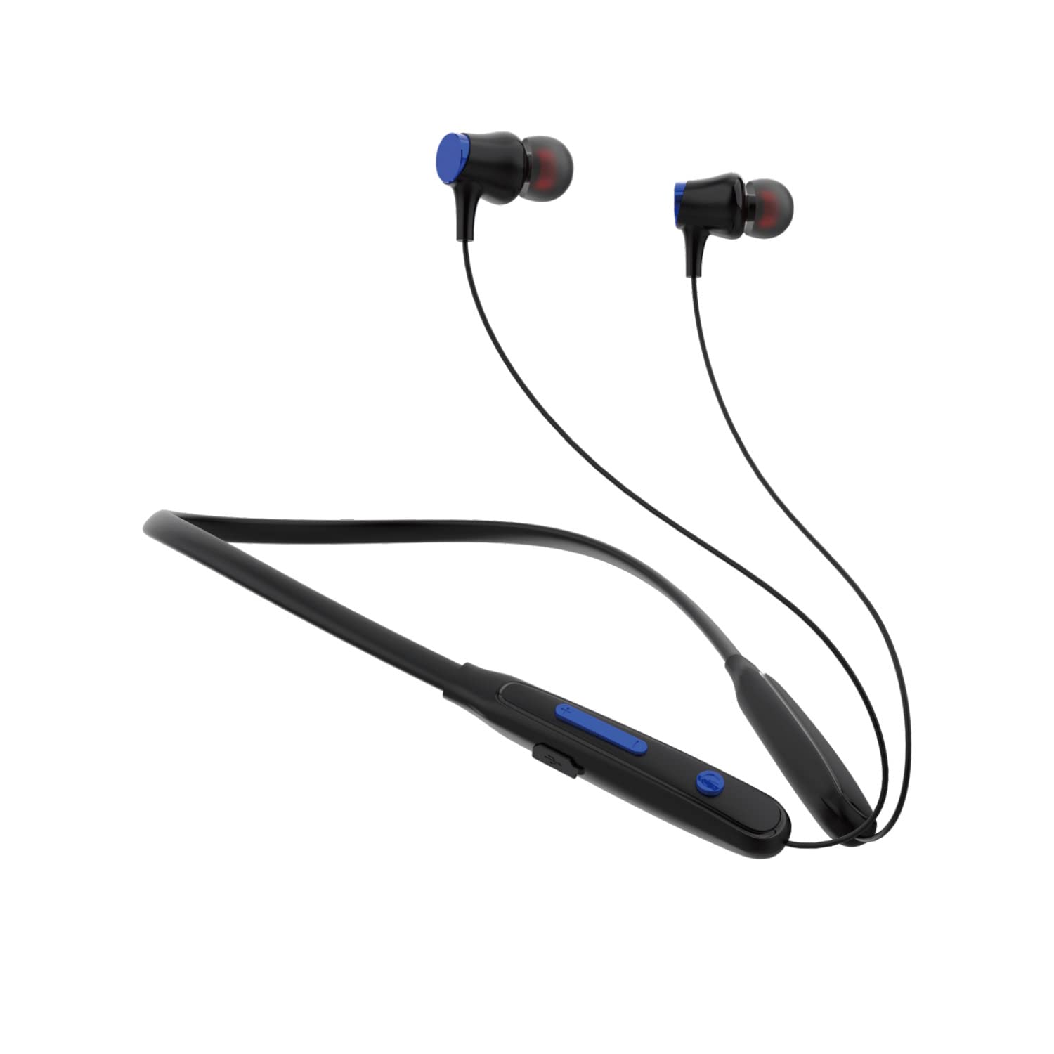 BeLL BLBHS175 Bluetooth 5.0 Wireless Sports in Ear Earphone Headset with HD Mic, 30H Play Time Stereo Headset & Magnetic Earbuds & Passive Noise Cancellation Neckband (BLBHS175-Blue)